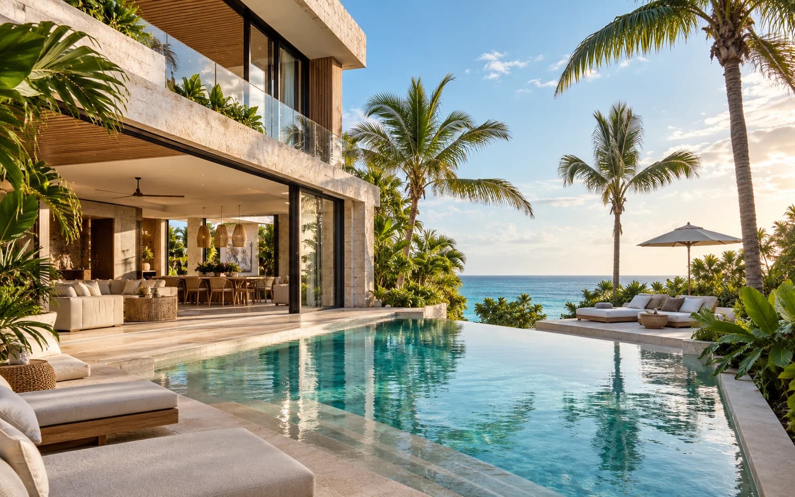 Villa tropical premium con alberca en la Riviera Maya